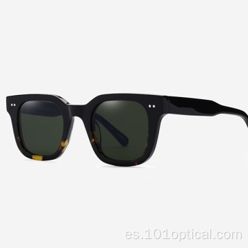 Gafas de sol de acetato con montura en D para mujeres y hombres